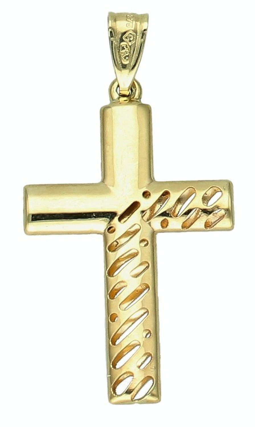 Złota zawieszka 375 krzyż z ażurowym wzorem ZA 738 375.jpg